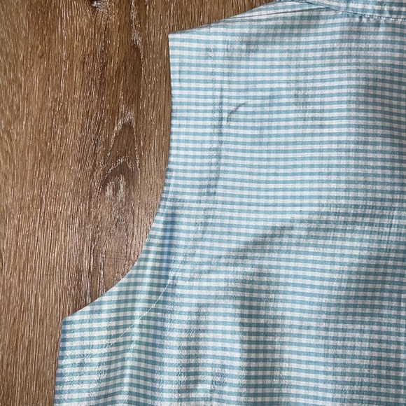 Laura Ashley 100% Silk Gingham Sleeveless Button-Down Dress Size 12 - Picture 13 of 15